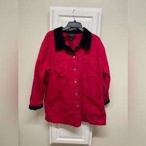 Denim & Co Red Corduroy Jacket - Women's 1x